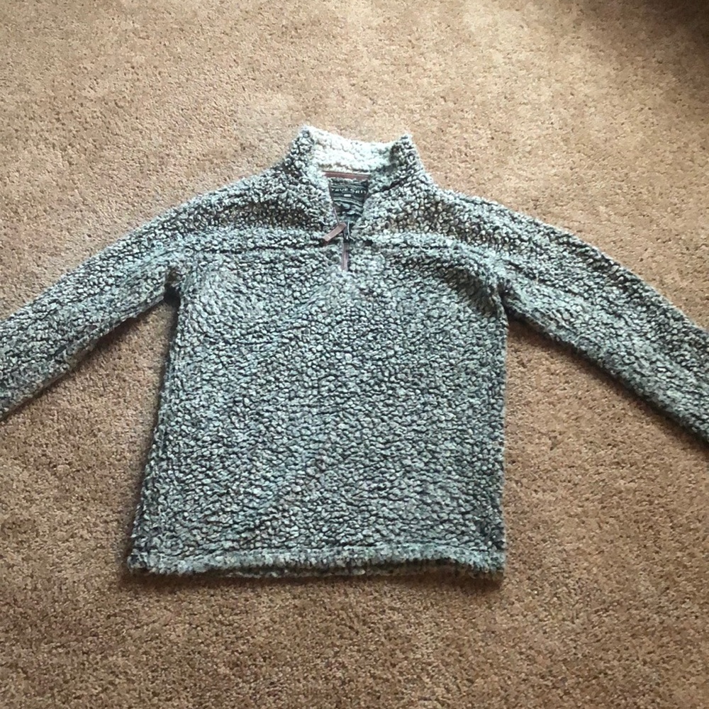 Women’s True Grit Half Zip Gray Fleece Jacket XS